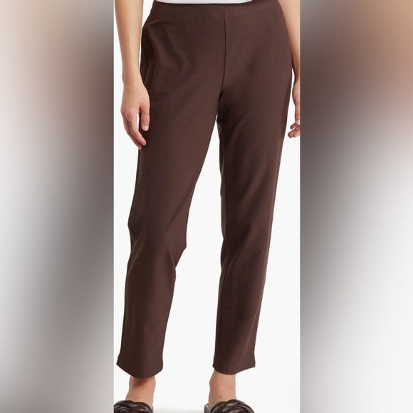 Eileen Fisher “Slim Ankle Pant” Slim Ankle Pants Coffee Brown Size XL NWT - Picture 1 of 11